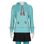 Vanellope Von Schweetz Cosplay Anime Costume Girl's Hoodies Skirt Wig Uniform Suit Halloween Performance Clothing for Woman
