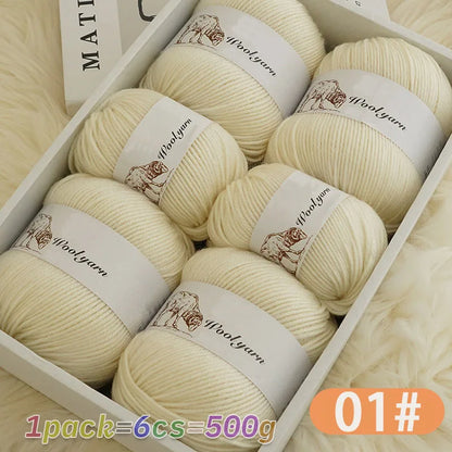 500g pure wool yarn fine count cashmere medium coarse yarn for making warm sweaters and scarves for autumn and winter