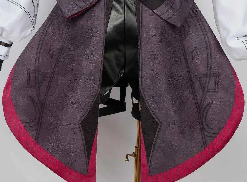 Genshin Impact Fontaine Lyney Cosplay Costume Magician Leather Uniform Short Hair Wig Glove Twins Halloween Carnival Game Outfit