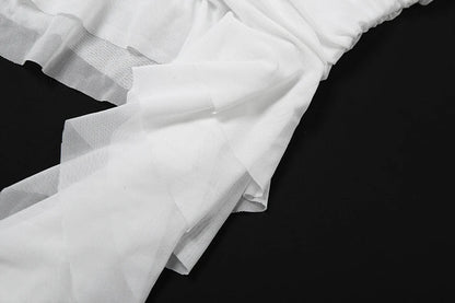 Nibber 2026 Spring New Solid Color Sweet Gentle Cute All-match High Street Travel Sexy Cool Women Chest Wrap ruched Tassel Vest