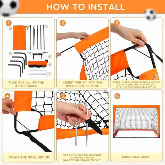 1pcs Football Goal for Garden Football Net Pop Up Goals Set Soccer Goal Net for Backyard Birthday Gift for Soccer Training ﻿