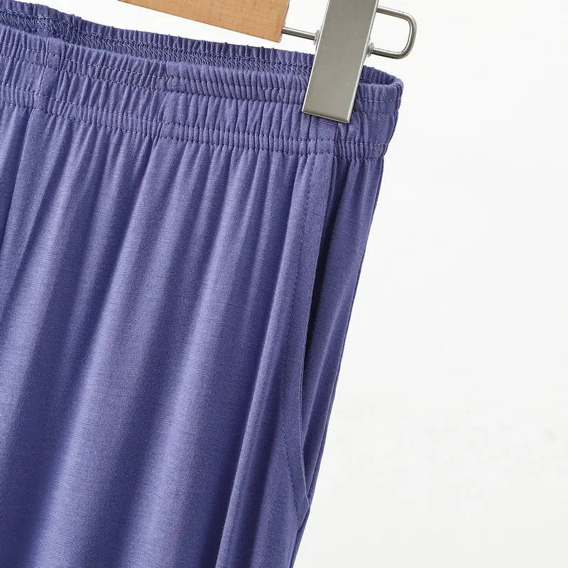 XL to 8XL Modal Pocket Loose Pants Spring summer Casual Wide Leg Pants solid color High Elastic Large size Trousers Homewear