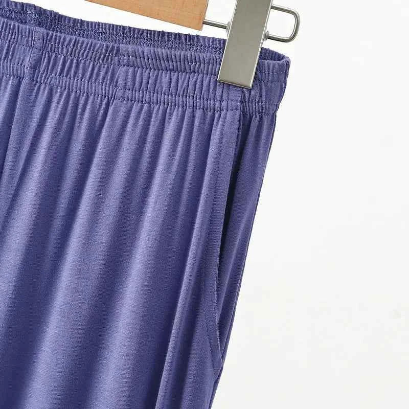 XL to 8XL Modal Pocket Loose Pants Spring summer Casual Wide Leg Pants solid color High Elastic Large size Trousers Homewear