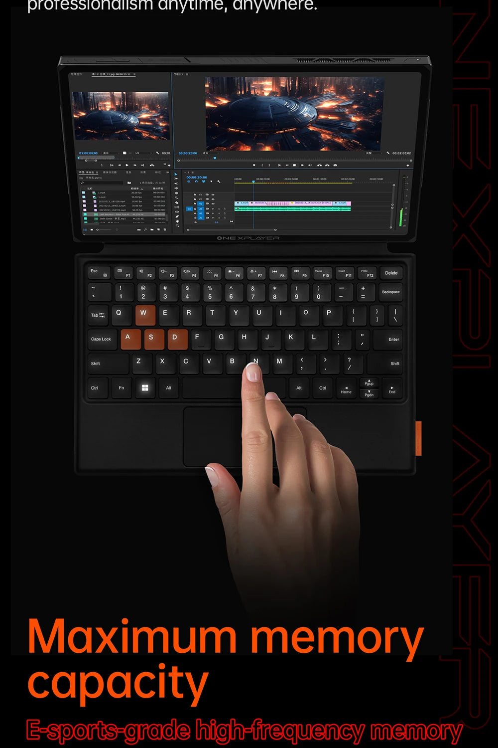 OneXPlayer X1 PRO AMD Ryzen AI 9 HX 370 /8840U PC Game Console 3 IN 1 Laptop Tablet 10.95 Inch 120 Hz AI CPU Computer Controller SS69