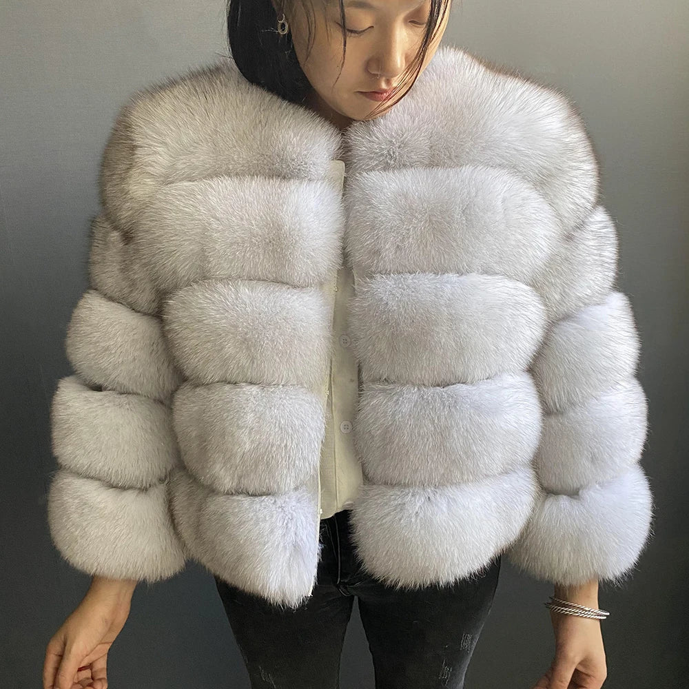 Winter Women's Cold Coat Top Fox Jackets For Women clothing Natural Real fox Fur Jacket Coats For Women Fur Jacket In Promotion