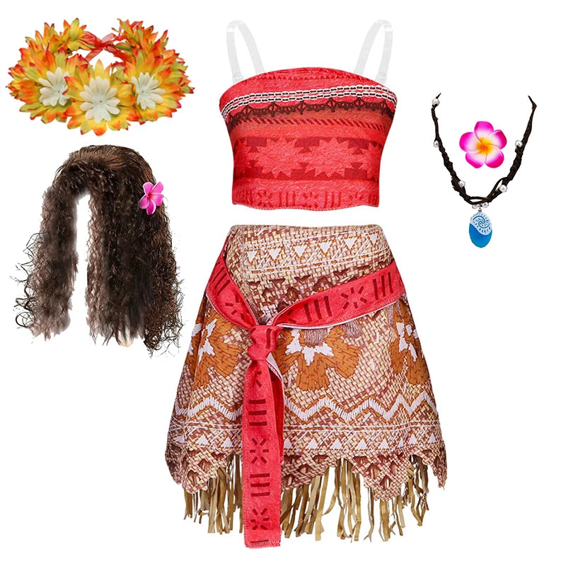 Disney Moana Princess Dress for Girls - Cosplay Costume