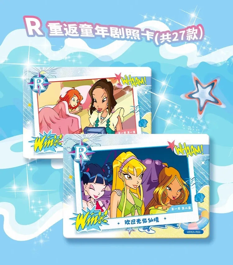 Genuine Winx Club Card Magic Bag Fairy Bag Fairy Wonderland Cards Bloom Stella Flora Anime Cards Toys Customized Birthday Gifts