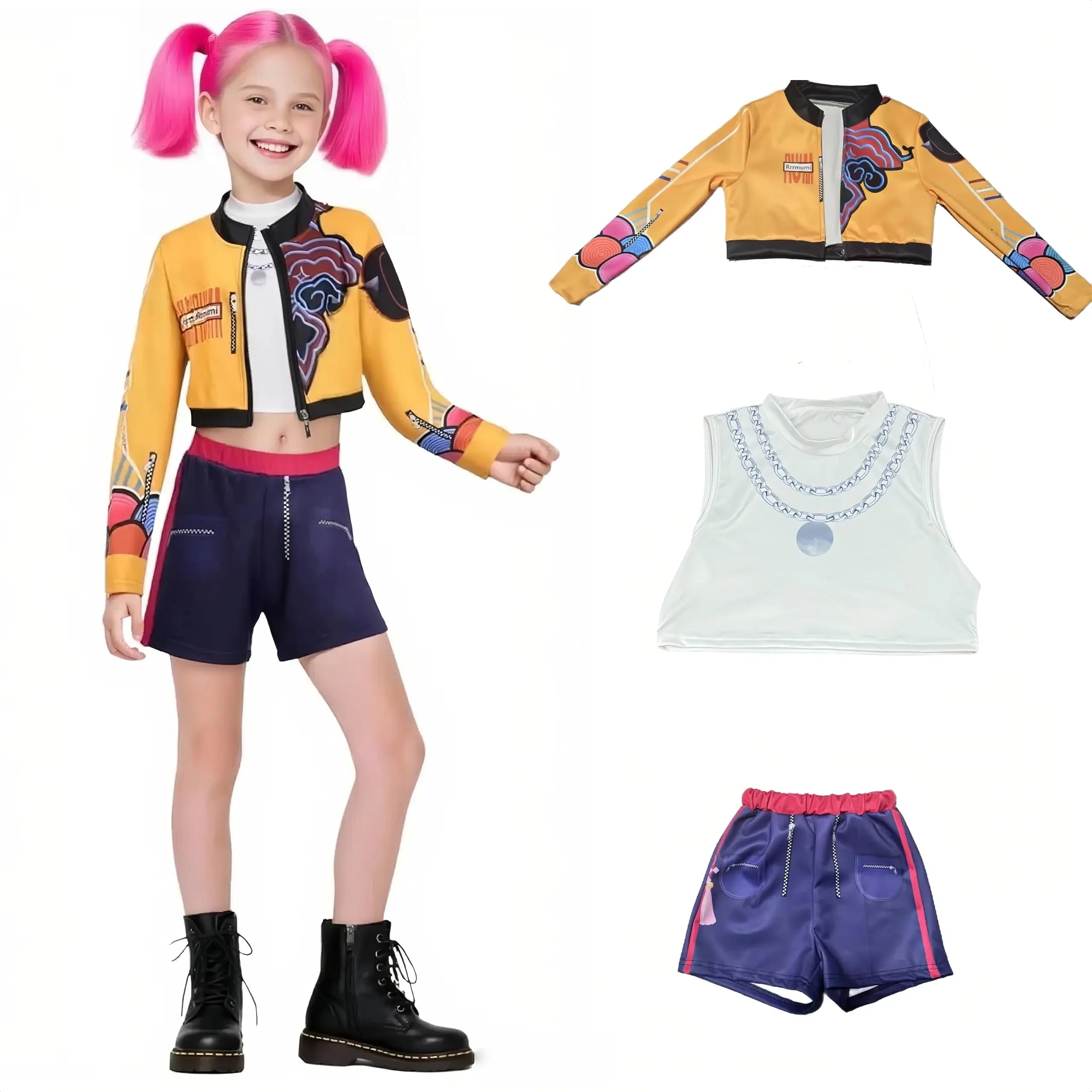 Boy Girls Costume Zoey Rumi Mira Cosplay Pop Singers Womens Halloween Outfits with Accessories