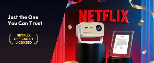 XGODY Gimbal N6 Pro 4K Projector Netflix Officially 700 Ansi Native 1080P Auto Focus Whale OS TV for Movie Home Theater