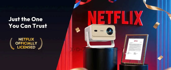XGODY Gimbal N6 Pro 4K Projector Netflix Officially 700 Ansi Native 1080P Auto Focus Whale OS TV for Movie Home Theater