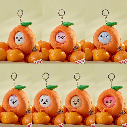 Korean Popular Cartoon Orange Series Pendent Doll Bag Decoration Key Chain Gift Couple Style Household Goods Small Gift