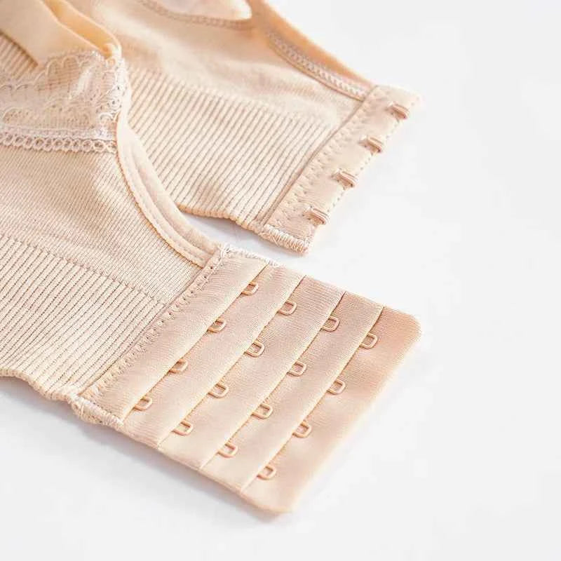 Wireless Front Open Nursing Bra Soft Lace Breathable Seamless Maternity Breastfeeding Bras Maternal Support For Pregnant Women