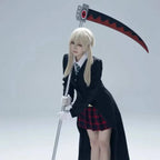 Maka Albarn Cosplay Costume Soul Eater MAKA Black Coat Combat Outfit Dress JK Sailor Uniform Shirt Wig Set For Women Comic Con