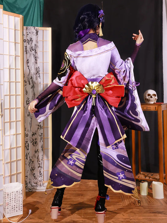 Raiden Shogun Cosplay Costume and Wig Set for Women - Game Character Outfit
