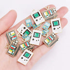10Pcs Retro Enamel TV Set Game Console Charms for Jewelry Making DIY Cute Design Charms Pendant Necklaces Earrings Accessories SS69