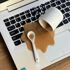 Spilled Coffee Sand Sculpture & Phone Holder