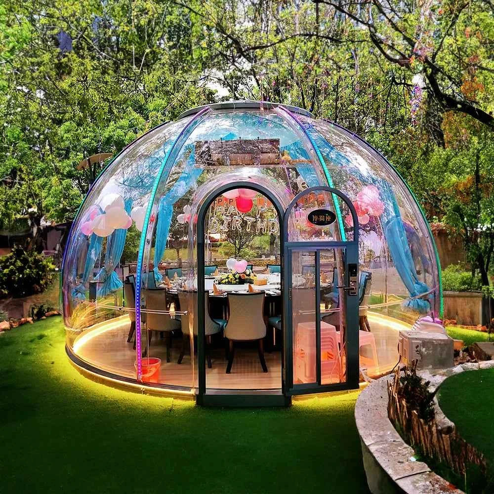 Outdoor Bubble Camping Transparent Starry Sky Dome Tent Igloo Tent Waterproof PC Dome Tent  5 years free warranty