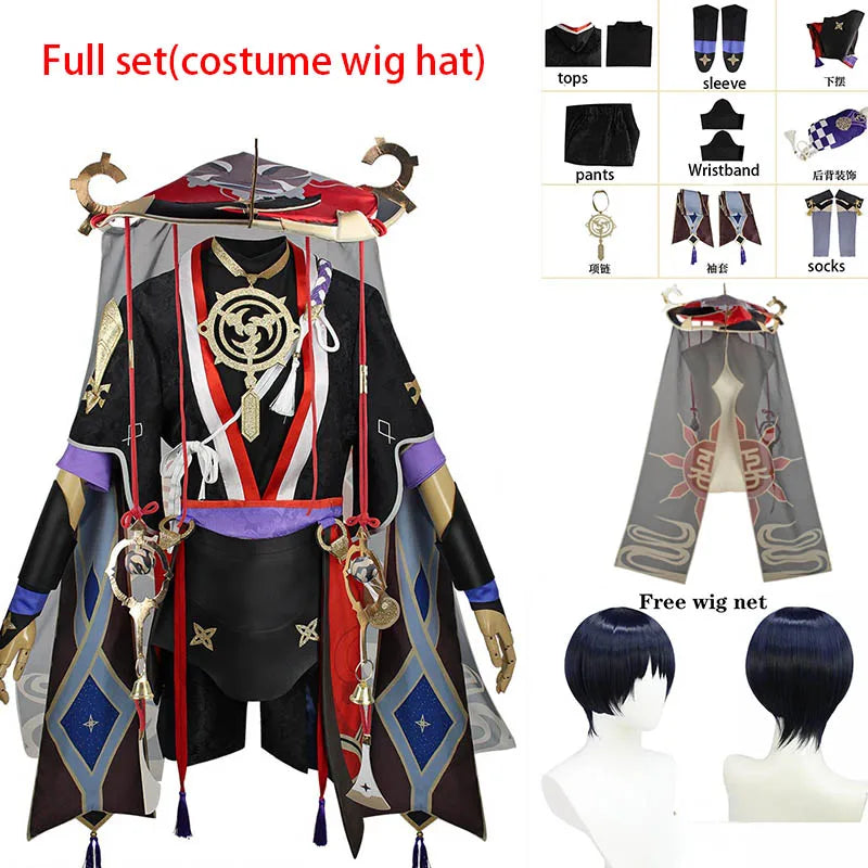 Genshin Impact Scaramouche Cosplay Costume Full Set