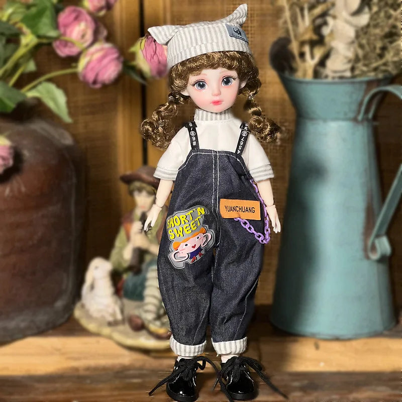 30cm Bjd Doll Lolita Doll 1/6 Starry Sky Grey Eyes Lolita Fashion Accessories Diy Doll Set Children'S Girls Birthday Gift Toy SS69