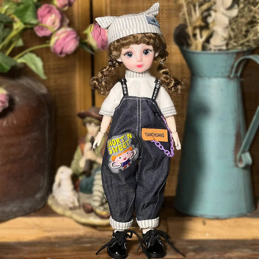 30cm Bjd Doll Lolita Doll 1/6 Starry Sky Grey Eyes Lolita Fashion Accessories Diy Doll Set Children'S Girls Birthday Gift Toy SS69