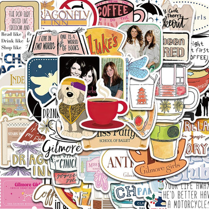 50PCS Gilmore Girls Stickers Cartoon Funny Graffiti Decals Luggage Motorcycle Gift Luggage Decorative Waterproof Phone Sticker SS69