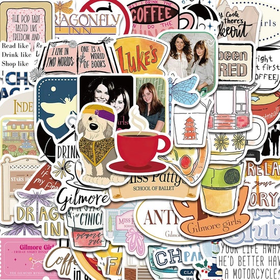 50PCS Gilmore Girls Stickers Cartoon Funny Graffiti Decals Luggage Motorcycle Gift Luggage Decorative Waterproof Phone Sticker SS69