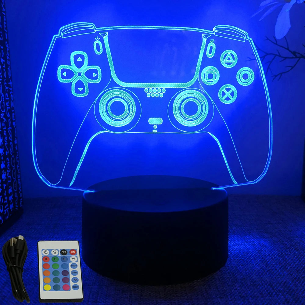NEON GAMER 3D Lamp LED Night Light Gaming Setup RGB Children's Lamps Gamer Room Decoration Bedroom Table Lamp Personalized Gifts SS69 13.69 B16-Gaming 04