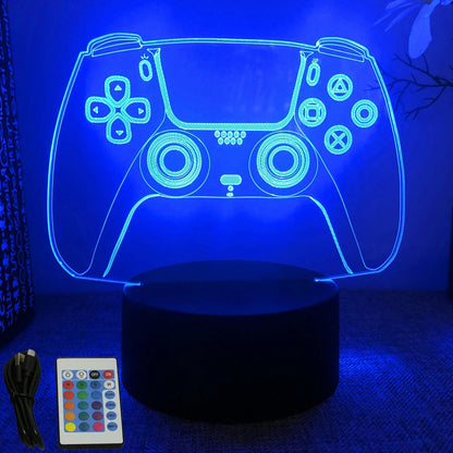 NEON GAMER 3D Lamp LED Night Light Gaming Setup RGB Children's Lamps Gamer Room Decoration Bedroom Table Lamp Personalized Gifts SS69 13.69 B16-Gaming 04
