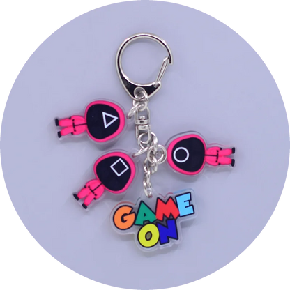 Game Anime Peripheral Keychain 10 Styles 4 in 1 Arcylic Cartoon Figures Keyrings Kawaii Key Chain Accessories SS69 6.69 08