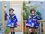 Traditional Japanese Kimono Dress for Women - Printed Pink