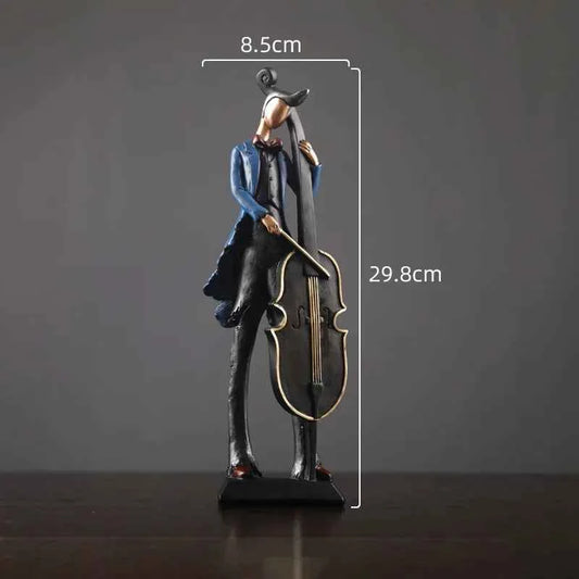 Vintage Musical Instrument Resin Figure Ornaments Figurines Home Decoration Accessories for Living Room Ornaments for Home Decor