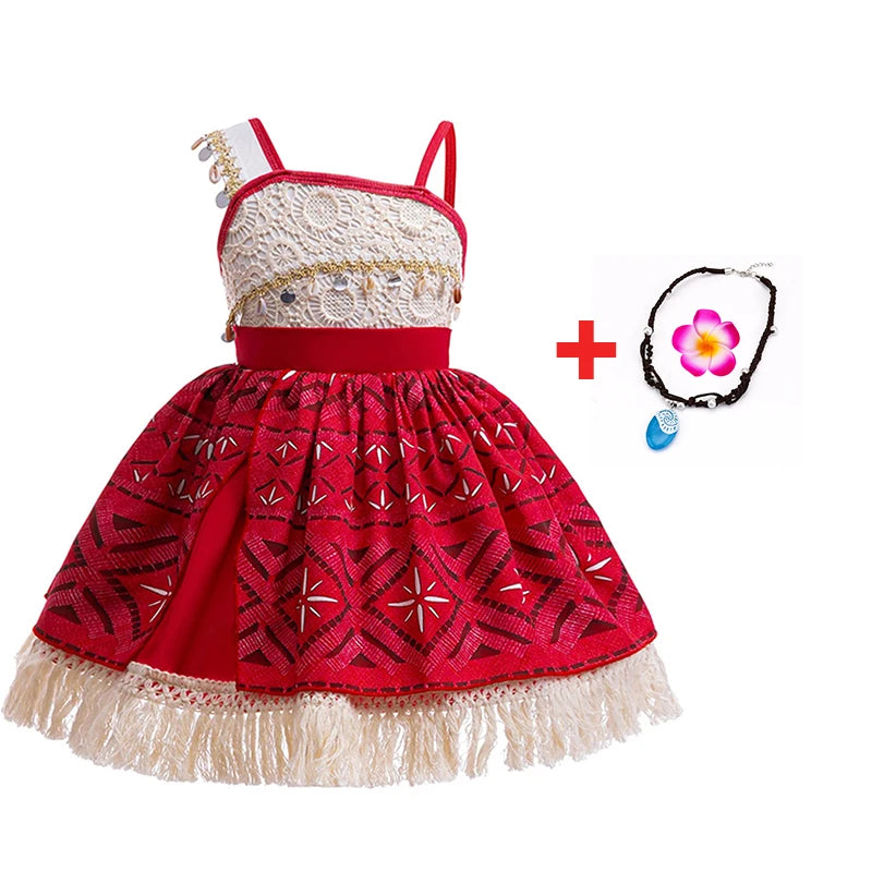Disney Moana Costume Dress for Girls - Satin Mesh Ocean Adventure