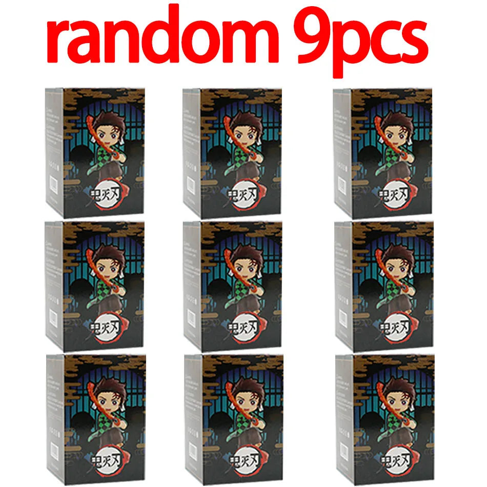 1-12pcs Anime Demon Slayer Blind Box Figure Toys Kimetsu No Yaiba Battle Series Guess Bag Mystery Doll Christmas Birthday Gift