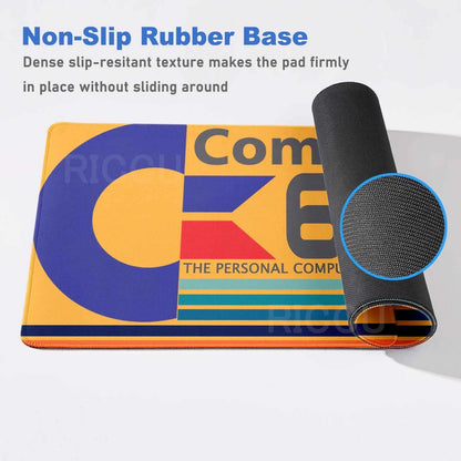 Keyboard Mouse Pad Commodore 64 Mousepad Xxl Non-slip Lockedge Minimalism Office PC Accessories XL Gaming Large Desk Cabinet Pad