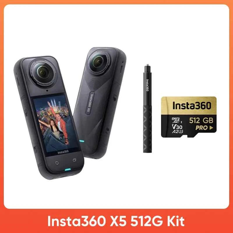 Insta360 X5 15m Waterproof Now arrival 72MP 360° Video X5 Action Camera New Wind Guard 185 mins Run Time Newest