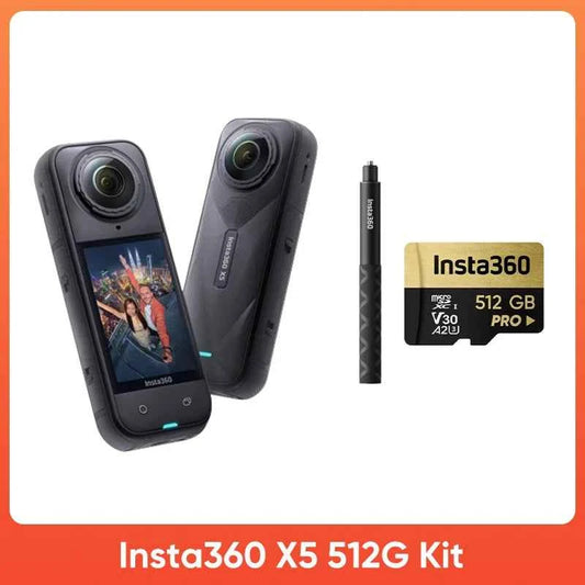 Insta360 X5 15m Waterproof Now arrival 72MP 360° Video X5 Action Camera New Wind Guard 185 mins Run Time Newest