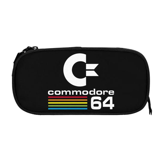 Custom Kawaii Retro Commodore 64 Pencil Case for Girls Boys C64 Amiga Computer Large Capacity Pen Box Bag Stationery SS69