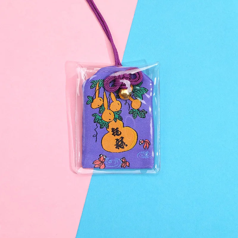 Japanese Prayer Omamori Pray Fortune Beauty Health Safety Lucky Charms Wealth Bag Guard Talisman Pendant Keychain Couple Gift - SS69
