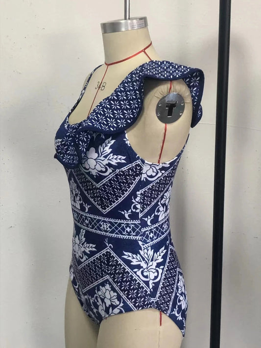 2023 New Arrival Push Up Women Bikini Set Floral Printed Ruffle Bikinis Strappy Bandage Swimwear Brazilian Biquini Bathing Suit SS69