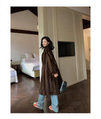 Lautaro Women's Long Faux Mink Fur Coat - Thick Warm Winter Overcoat