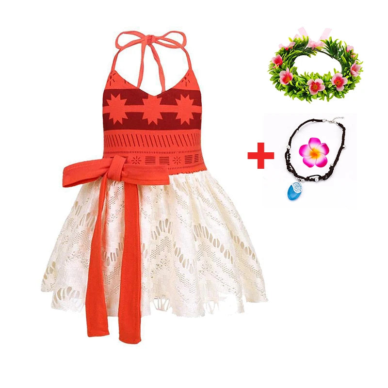 Disney Moana Costume Dress for Girls - Satin Mesh Ocean Adventure