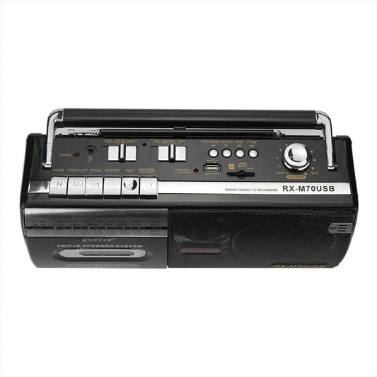 Retro Portable Old-fashioned Nostalgic Cassette Tape Recorder Elderly FM Radio Speaker Caixa De Som Bluetooth Audio Mp3 Player