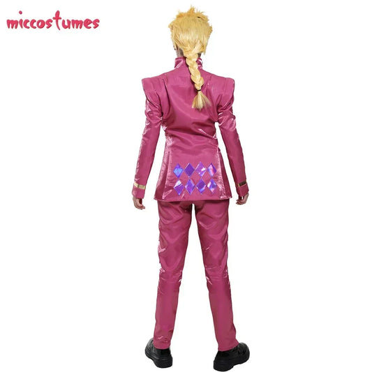 Miccostumes Giorno Giovanna Golden Wind Cosplay Costume Set - PU Leather