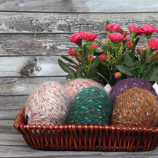 Nine-colored Bird, Seven-colored Alpaca Wool Self-knitting Scarf, Yarn Ball, Handmade Knitting, DIY Medium-thick Sweater and Coa SS69