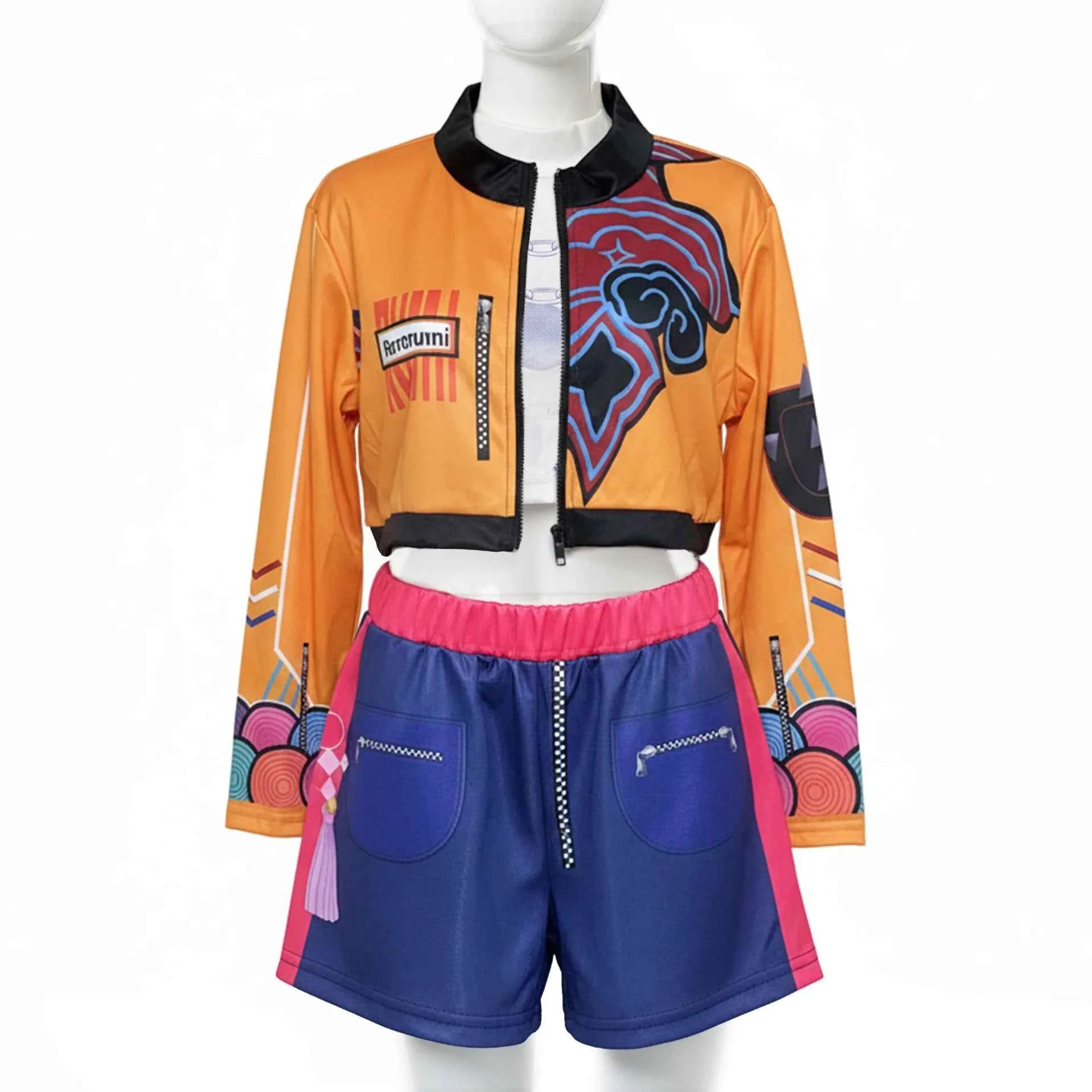 Girls Hunter Pop Singer Rumi Costume for Girls Halloween Party Cosplay Dance Stage Outfit Set