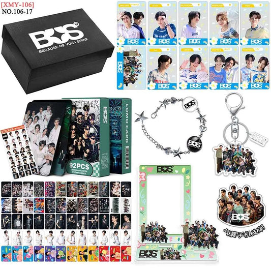 Kpop Idol BABYMONSTER BINI GIDLE ZB1 Gift Box Set Lomo Card Photocards Card Holder Keychains Acrylic Stand Bracelet Fans Gifts