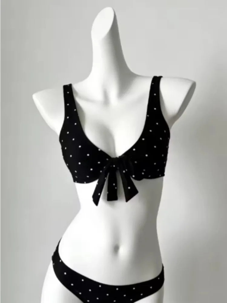YUNZHAOLUCN Women's High Waist 4-Piece Bikini Set Solid Polyester Swimwear