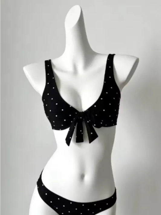 YUNZHAOLUCN Women's High Waist 4-Piece Bikini Set Solid Polyester Swimwear