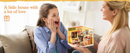 Rolife Night Out Food Stall DIY Modern Miniature House Themed Restaurant Assembly Model Kit For Model Enthusiasts Kids Adults