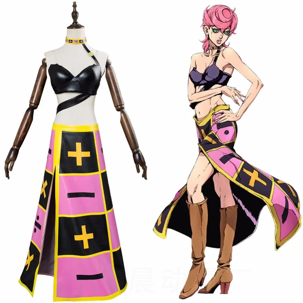 Trish Una Cosplay Costume Set - Jojo's Bizarre Adventure Polyester Uniform